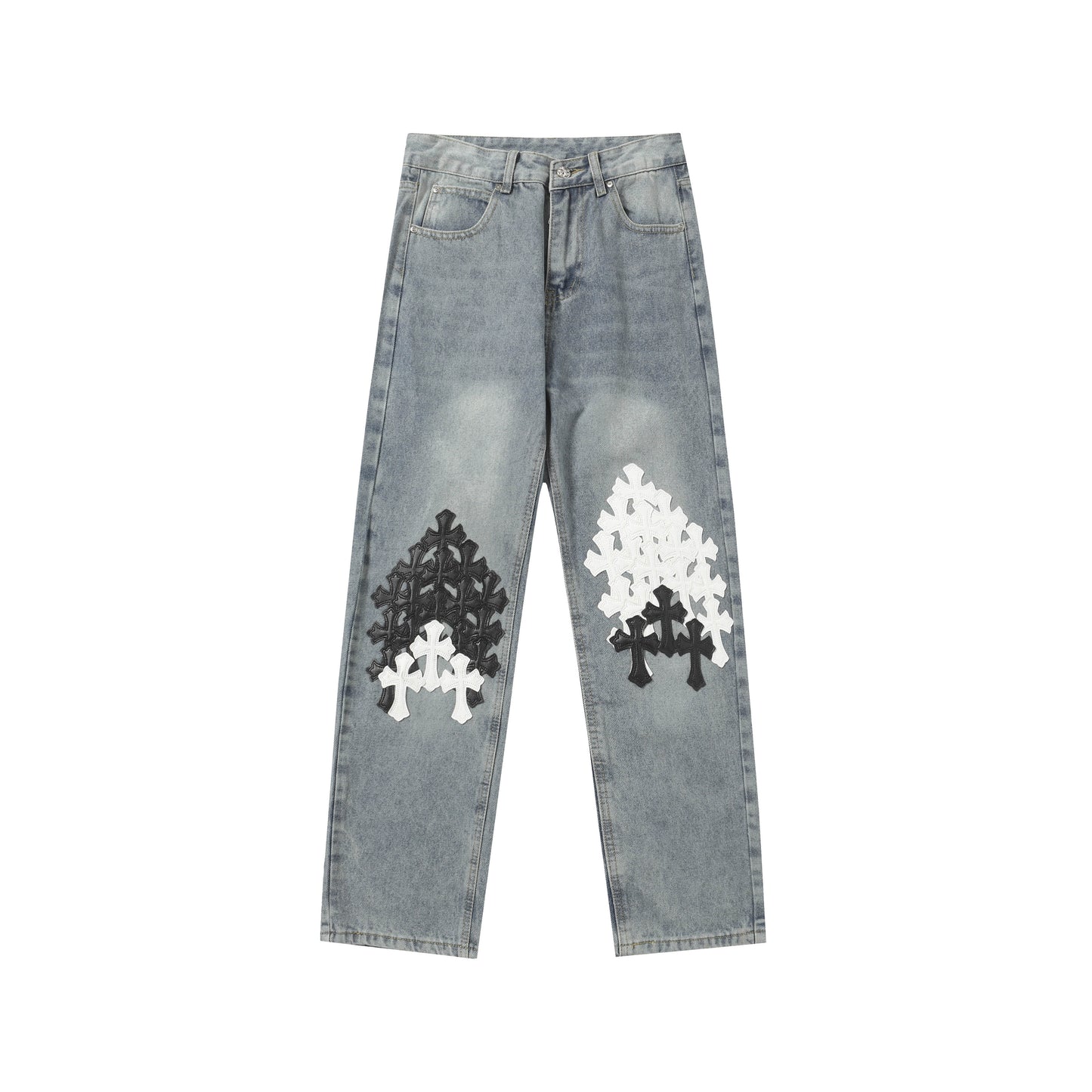 Signature cross patches jeans