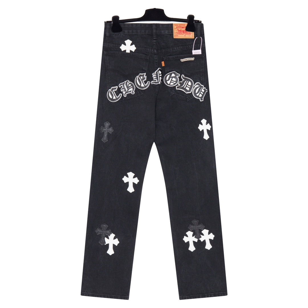 Signature cross patches jeans