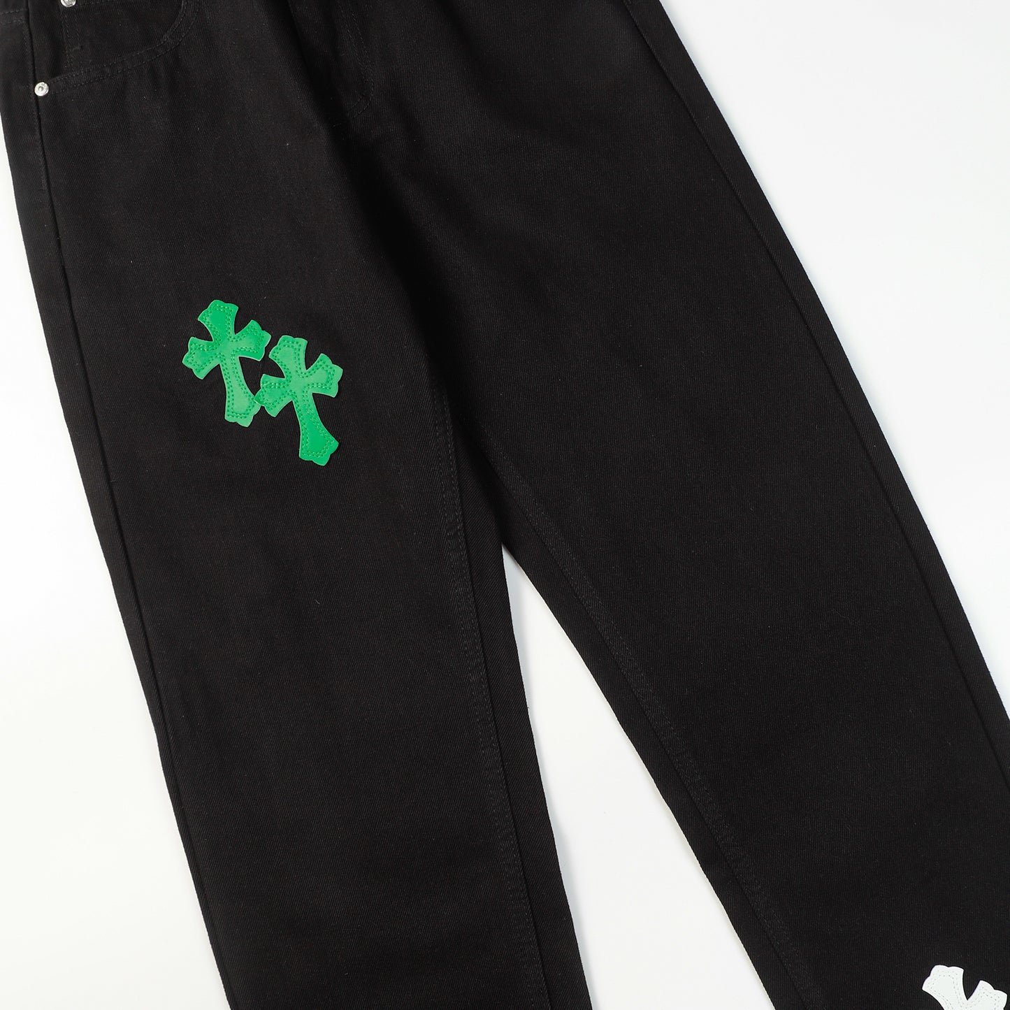 Signature cross patches jeans