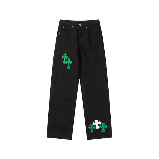 Signature cross patches jeans
