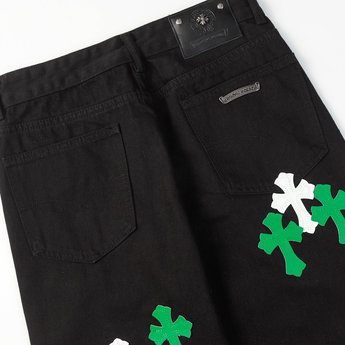 Signature cross patches jeans