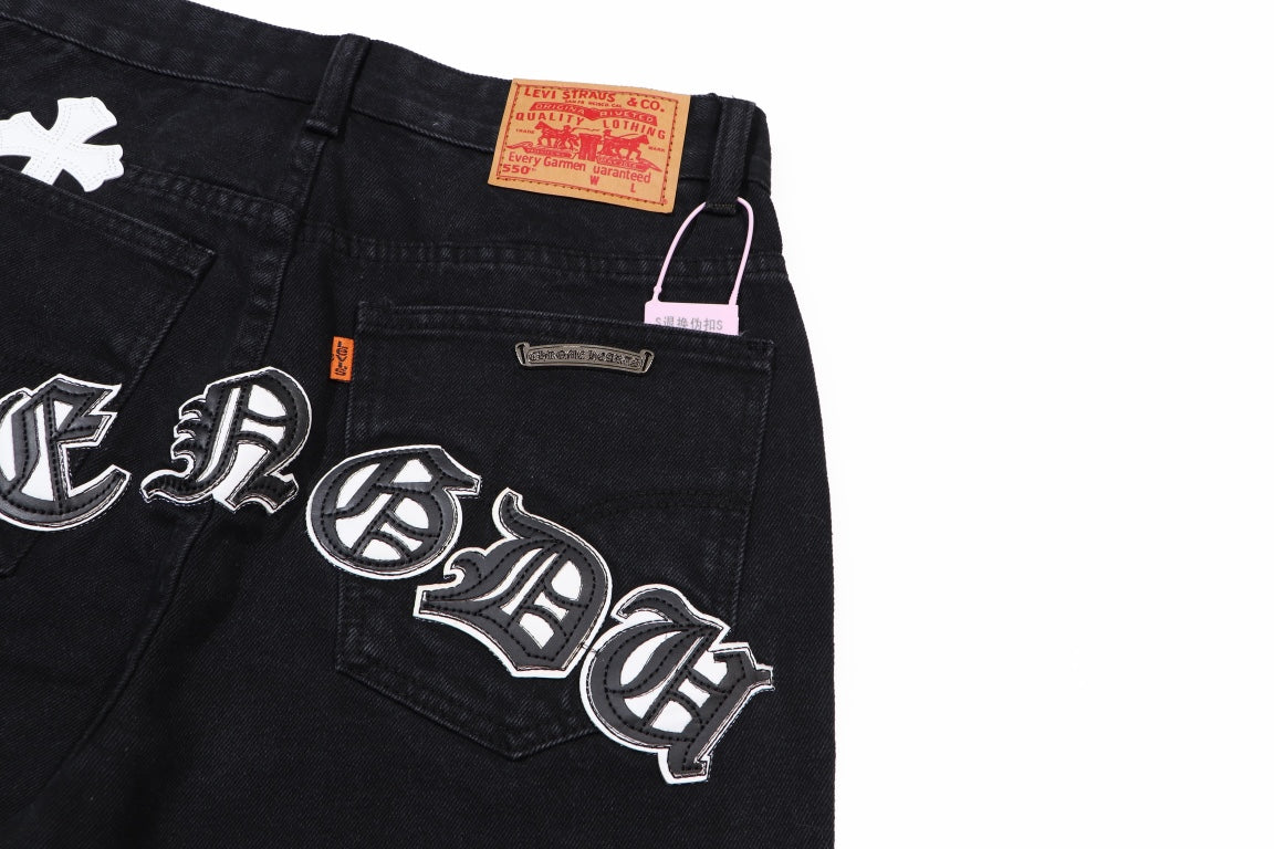 Signature cross patches jeans