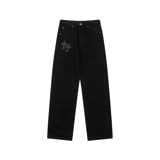 Signature cross patches jeans