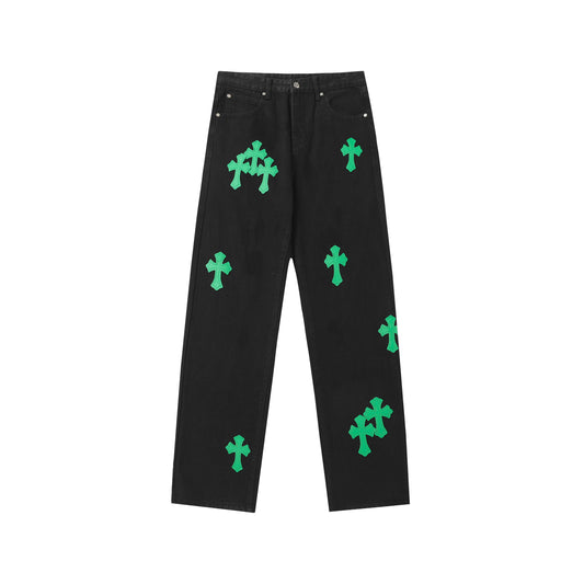 Signature cross patches jeans