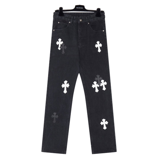Signature cross patches jeans