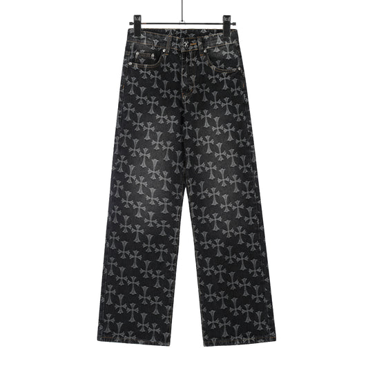 Signature cross patches jeans