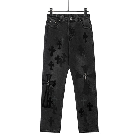 Signature cross patches jeans
